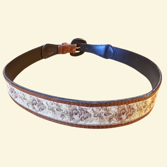 Vintage Brown Tapestry Western Belt - Picture 7 of 7